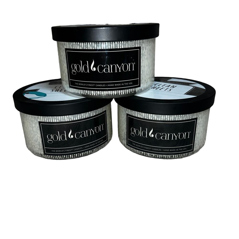 Gold Canyon Candles Clean sheets - Hard to find  3 10 oz candle bundle